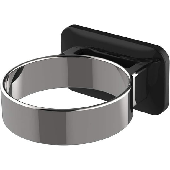 Hair Dryer Holder-Black, Bathroom Hair Dryer Holder, Hair Care Tools Holder Wall Mount - Extra Large Rim ( Black )