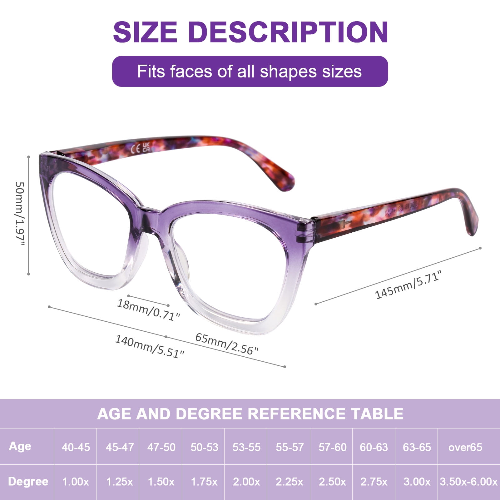 AQWANO Cat Eye Reading Glasses Women Blue Light Blocking, 2 Pack Filter UV Ray/Glare Computer Fashion Oversized Readers