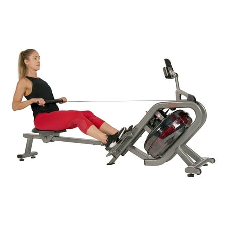 Sunny Health & Fitness Phantom Hydro Water Rowing Machine Rower for Full Body Workout Home Training Exercise, SF-RW5910