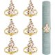 thumbnail image 1 of Juego de 6 anillos para servilletas, anillos para servilletas para la cosecha, Acción de Gracias, decoraciones de mesa navideñas, bodas, cenas, fiestas, decoración de bricolaje (árbol de Navidad), 1 of 4