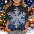 thumbnail image 2 of SERTGUTR Kids Christmas Print 3/4 Long Sleeve Round Neck Casual Comfortable Festive Everyday Top Christmas Gifts for Children 3-12 Years(Multicolor#2,3 Years), 2 of 7