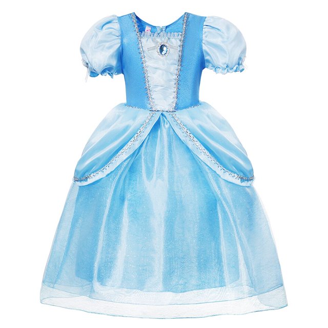Disney Girl Cenicienta Cosplay Disfraz Vestir Ropa Niñas Fiesta de Navidad Princesa Vestidos Niños Cumpleaños Boda Ball Gown5-6T (Etiqueta 130) Gao Jinjia LED