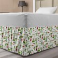 thumbnail image 1 of Vegetable Bed Skirt, Healthy Foods Pattern Cucumbers Carrots Garlic and Turnips Vegetarian Greens, Elastic Bedskirt Dust Ruffle Wrap Around for Bedding Decor, 4 Sizes, Multicolor, by Ambesonne, 1 of 2