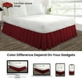 thumbnail image 4 of HNB Store Ruffled Bed Skirt Easy Fit 14" inch Drop | Microfiber Made | King Size Bedskirt | Burgundy, 4 of 7