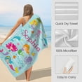 thumbnail image 3 of Personalized Beach Towel for Kids & Adults with Name 400GSM Custom 100% Microfiber Pool Towel Ultra Absorbent Super Soft Towels Personalized Gift for Women Men, 3 of 5