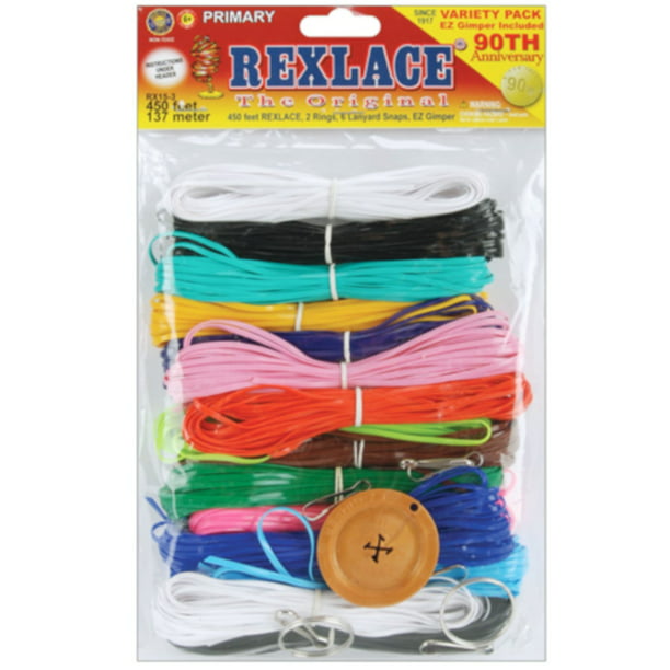 Rexlace Plastic Lacing Cord with 450 Feet in Primary