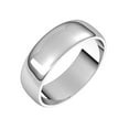 thumbnail image 2 of 14k White Gold 6mm Light Half Round Band Ring Size 8 Ring for Women and Men - 4.4 Grams, 2 of 2