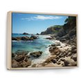 thumbnail image 2 of Designart "Contrasting Black Beach II" Nautical & Beach Floater Framed Canvas Print, 2 of 7