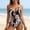 Black, variant on Swimming Costume Women Lace Up 1 Piece Swimsuit V Neck with Floral Print for Resort and Easy Care Green L