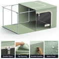 thumbnail image 2 of Sorbus Oxford Fabric Storage Bins: Stackable, Foldable Organizer Bags, with Clear Window (Set of 2), Teal, 2 of 9