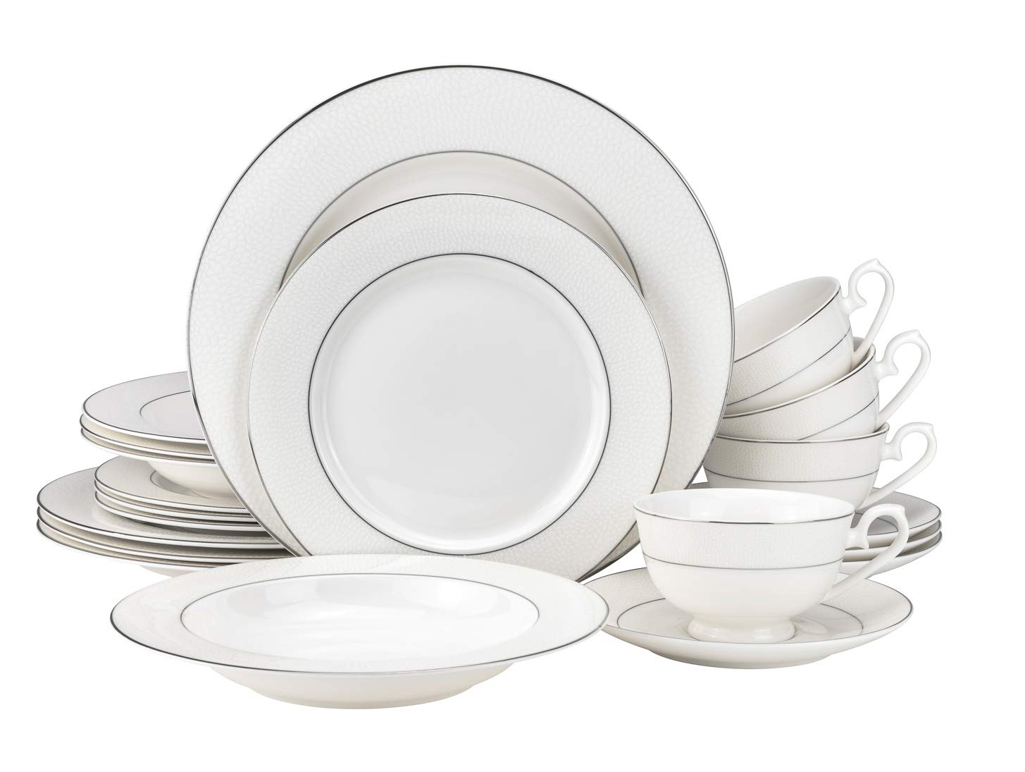 20-pc. Dinner Set Service for 4, 24K Gold-plated Luxury Bone China Tableware ("Maria" 6832P) - image 1 of 3