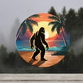 thumbnail image 2 of Lotusprinthandmade Bigfoot On Beach Sunset Custom Shape Window Hanging Acrylic Ornament (9x9), Bigfoot Acrylic Ornament, 2 of 4