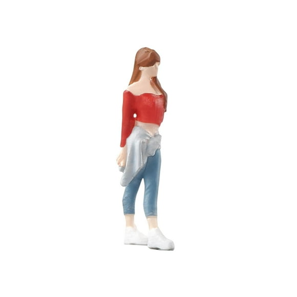 1/64 Painter Figures Simulated Figures Role Play Figure Standing Tiny People Toys 1/64 HO Scale Painted Figures for Architectural Building
