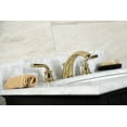 thumbnail image 2 of Kingston Brass KB962RXL Restoration Widespread Bathroom Faucet with Pop-Up Drain, Polished Brass, 2 of 5