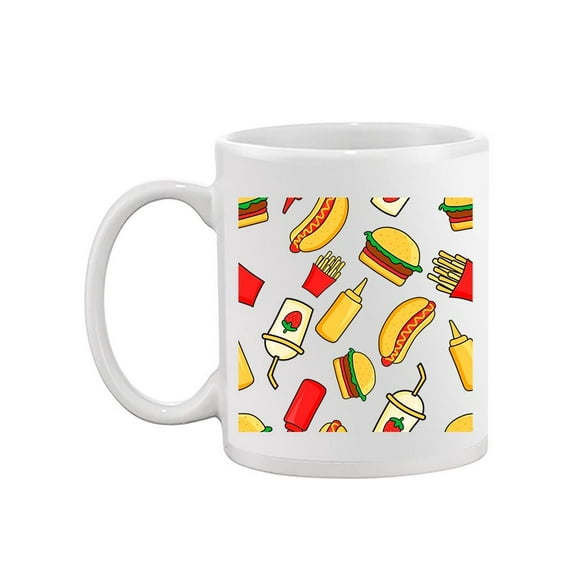Hamburger And Hotdog Design. Mug Unisex's -Image by Shutterstock
