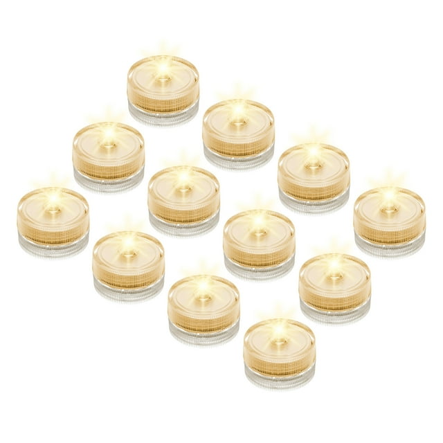 Unique Bargains 24Pcs Bright LED Tea Light, Yellow Waterproof Flameless Candle Color Change Party Wedding Festivals Decor