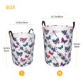 thumbnail image 2 of Large Laundry Basket with Handles - Dragonfly Plant Butterfly Kids Baby Dirty Clothes Laundry Hamper for Bedroom Aesthetic, 2 of 5