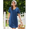 thumbnail image 4 of EKOUAER Nightgowns for Women Bamboo Viscose Sleep Shirts Short Sleeve Night Shirts Casual Sleep Dress Soft Sleepwear, 4 of 6