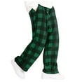 thumbnail image 5 of NIEWTR Men's Plaid Lounge Bottoms Elastic Waist Checkered Sleep Pajama Long Pants with Drawstring Pockets Sleepies Pajamas(Z06-Green,XL), 5 of 9