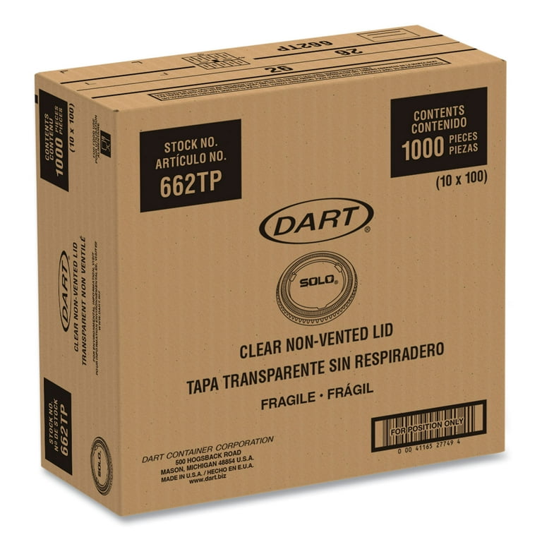 Non-Vented Cup Lids, Fits 9 oz to 22 oz Cups, Clear, 1,000/Carton Non-Vented Cup Lids, Fits 9 oz to 22 oz Cups, Clear, 1,000/Carton