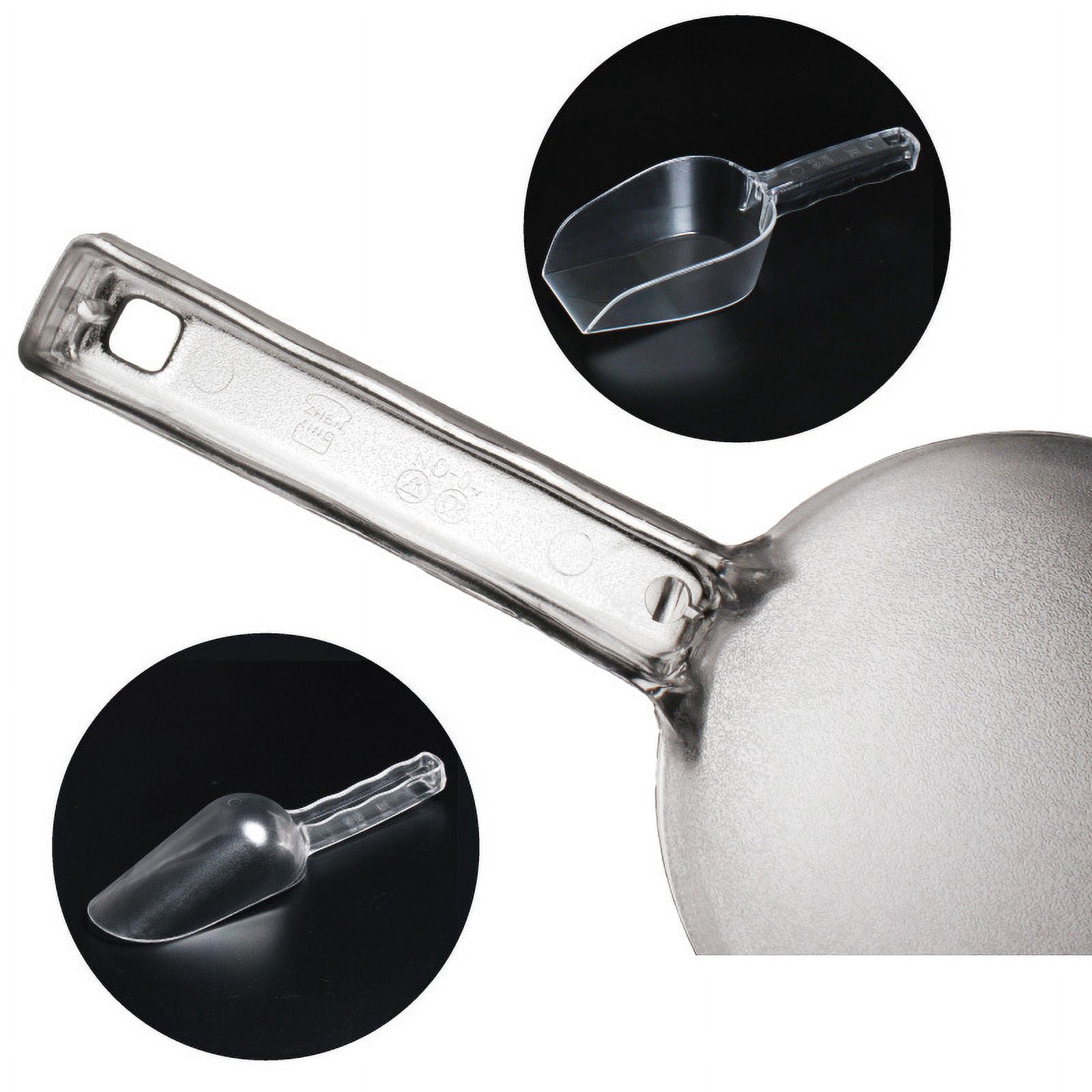 LVVXIXI - 3 Cucharadas De Hielo De Plástico Transparente, Cuchara