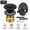 Black, variant on Trip Lever Bathtub Drain Trim Kit & Overflow Face Plate, Tub Drain Strainer for 1-1/2" and 1-3/8" Bath Drains