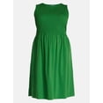 thumbnail image 4 of Terra & Sky Women’s Plus Smocked Midi Dress, Size 0X-5X, 4 of 4
