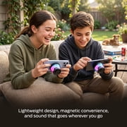 Monster Mag Flux Magnetic Bluetooth Speaker, 5W Portable Wireless Speaker with Multicolor LED Lighting, Magnetic Base & TWS Pairing, MicroSD Playback