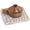thumbnail image 2 of Abbott Collection 28-NEPAL-43-OAT Chunky Knitted Trivet, Oatmeal, 2 of 3