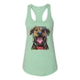 thumbnail image 3 of My Favorite Breed is The One In Need | Colorful Labrador Dog | Dean Russo Art Animal Lover Ladies Racerback Sleeveless Top, Mint, L, 3 of 5