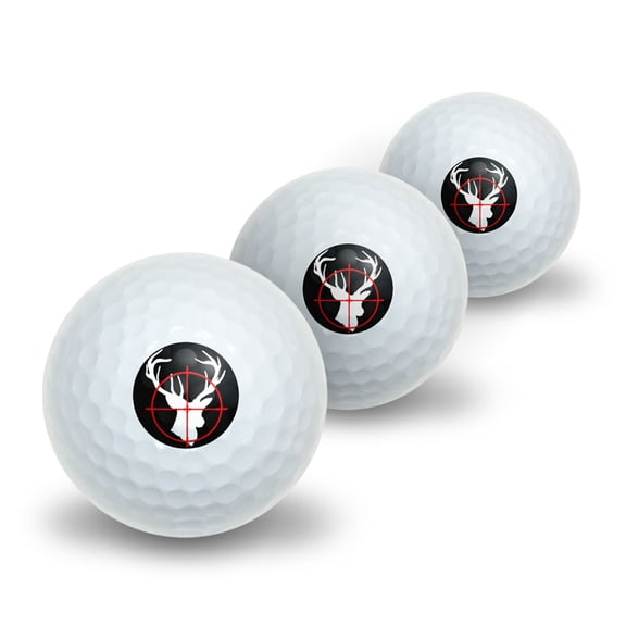 Deer Buck Hunting Novelty Golf Balls 3 Pack