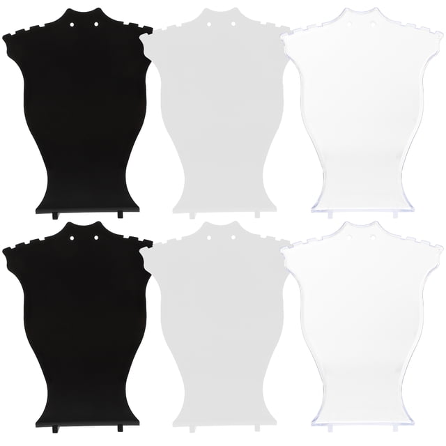 MasteelfCA 6pcs Necklace Display Bust Stand Practical Necklace Display Stand Desktop Jewelry Organizer