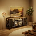 thumbnail image 4 of Asofer Industrial TV Stand for TVs up to 65" with 2 Open Storage Shelves and Metal Frame, Retro, 4 of 9