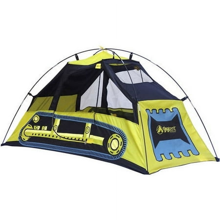 GigaTent Bulldozer Easy Setup 2 Poles 2 Doors Mesh Windows Polyester Play Tent, Multi-color