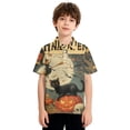 thumbnail image 4 of Kids Halloween Polo Shirts Cute Cartoon Gothic Graphic Shirts for Girls Button Up Short Sleeve Shirts for Boys Fall Funny Holiday Golf Polos, 4 of 5