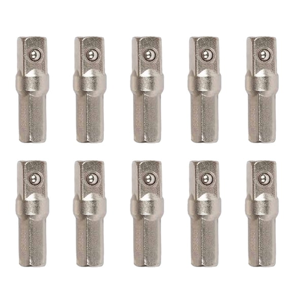 Speravity 10 Pieces Impact Socket Adapter Portable Ratchet Accessories Adaptor Hexagonal Detachable Converter Wrench 1/4inch Type2 NO2
