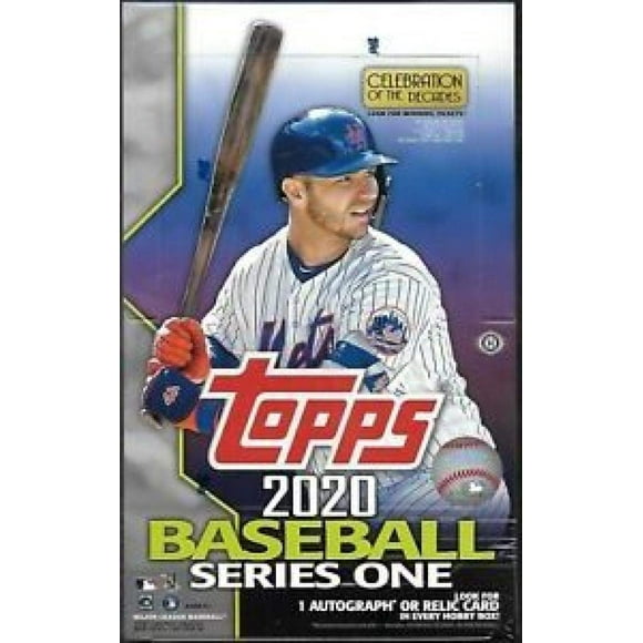 2020 Topps Series 1 Baseball Hobby Box (24 Packs/14 Cards 1 Silver Pack, 1 Auto or Relic)