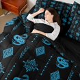 thumbnail image 4 of Feelyou Boho Mandala Damask Twin Bedding Sets 7pcs, Snake Animal Bedding Comforter Set, 4 of 8