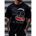 thumbnail image 6 of 【New Arrival】Hand Drawn Surreal Sci-Fi Cartoon Face Handwriting Quote T-Shirt, Soft Cotton Crew Neck Short Sleeve Casual Streetwear Tee, Humor Graphic Gift For Animation Art Fans, 6 of 9