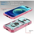 thumbnail image 4 of Case Compatible with iPhone 15 Pro Max, Shockproof Impact Resistant with Slide Lens Protective Cover Case for iPhone 15 Pro Max 6.7 inch (Pink Green), 4 of 12