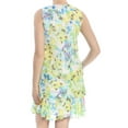 thumbnail image 2 of AMERICAN LIVING Womens Yellow Floral Sleeveless Jewel Neck Above The Knee Fit + Flare Dress  Size: 10, 2 of 2