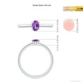 thumbnail image 5 of ANGARA Natural Classic Solitaire Oval Amethyst Promise Ring in 14K White Gold for Women (Size-6x4mm) | February Birthstone, Birthday, Anniversary, Jewelry Gift for Women | Natural Amethyst Ring, 5 of 10