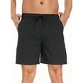 thumbnail image 4 of Hanerdun Mens 2 in 1 Dry Fit Athletic Shorts with Liner & Pockets Workout Running Bottoms Black 2XL, 4 of 7