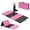 Black&Pink, variant on Wesfital Gymnastics Mat 6'x3'x2'' Foldable Exercise Mat for Home Gym, Aerobics & Workout, Tumbling Mat Ideal for Kids & Children Gifts, Gradient Pink
