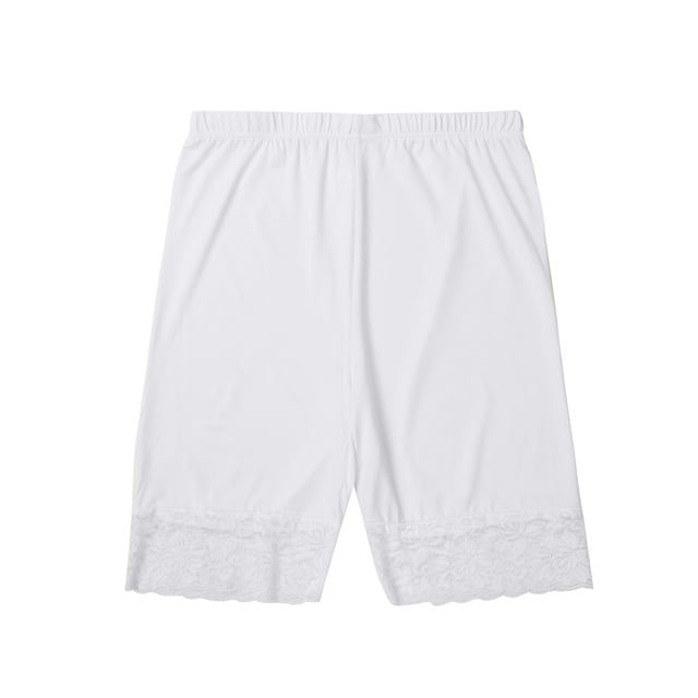 xiaxaixu Women High Waist Safety Short, Plus Size Seamless Pants, Solid Color Lace Trim Briefs