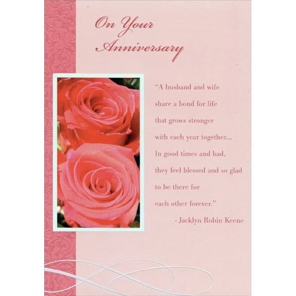 Designer Greetings Heavy Cardstock Inspirations Religious Marriage Anniversary Greeting Card