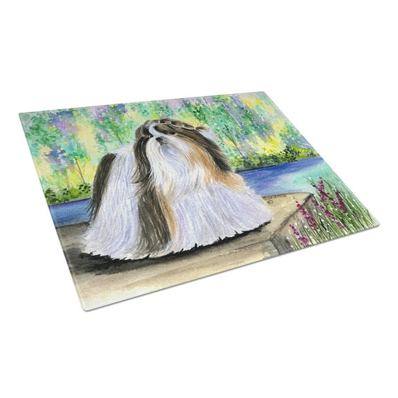 Carolines Treasures SS8329LCB Shih Tzu Glass Cutting Board Large, 12H x 16W, multicolor