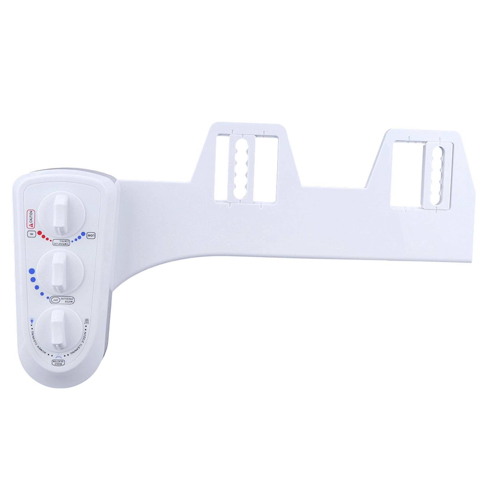 BIMZUC Non-Electric Bidet Attachment Dual Nozzle Self Cleaning Bathroom Toilet Sprayer, 3/8 Inch / 9.5 mm Thread White