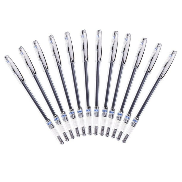 12 Piezas 0.5mm Punta de Bolígrafo Estándar Set Papelería Suministros de Oficina Escolar Bolígrafos de / Negra Bolígraf azul Macarena Bolígrafo de gel
