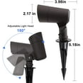 thumbnail image 3 of ENERGETIC LED Landscape Spot Lights with Connectors, 12V Low Voltage, 4W, 175LM, Outdoor Waterproof Garden Pathway Lights Wall Tree Flag Spotlights with Spike Stand, 2 Pack, 3 of 7